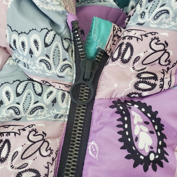 Zara Kids Multicolor Patchwork Puffer Jacket - Picture 5 of 10